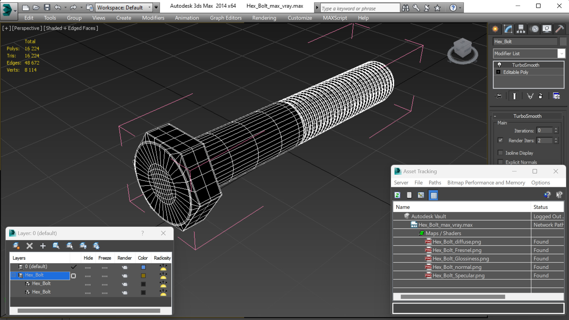 3D model Hex Bolt