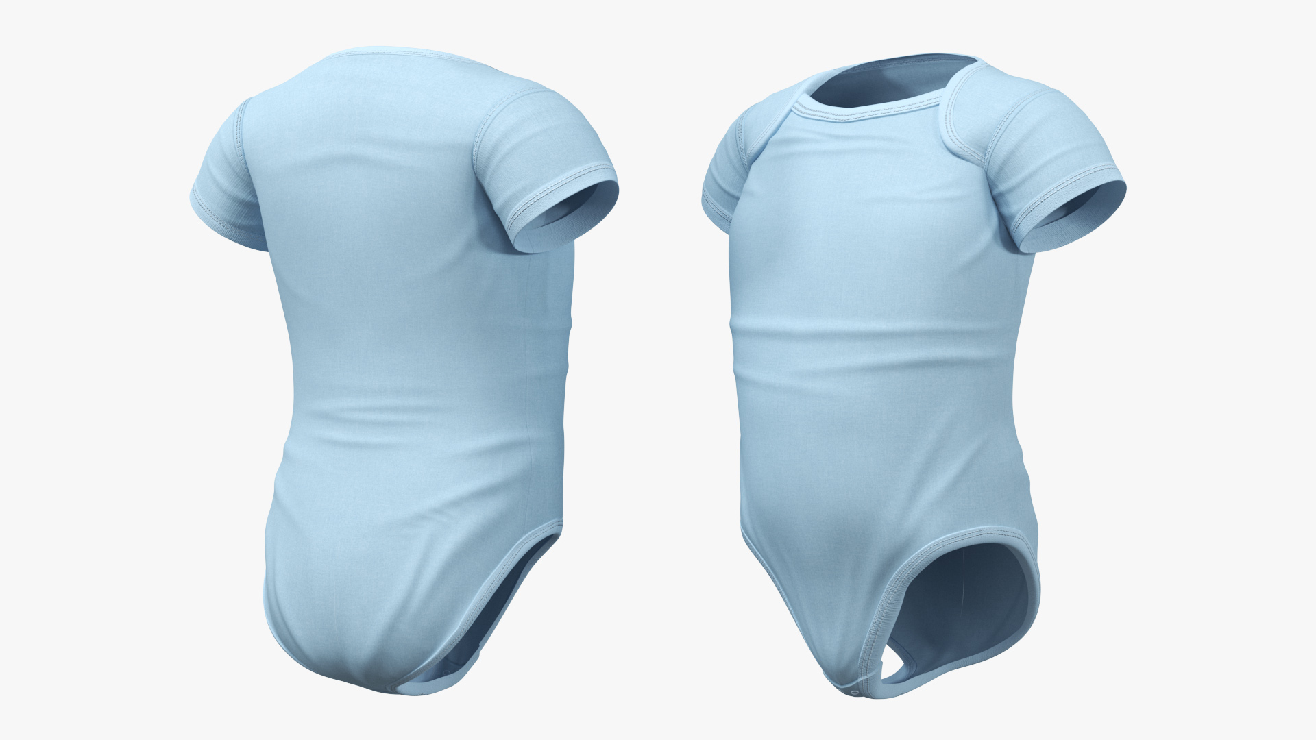 Boy Aged 1 Year in Bodysuit A-Pose 3D model