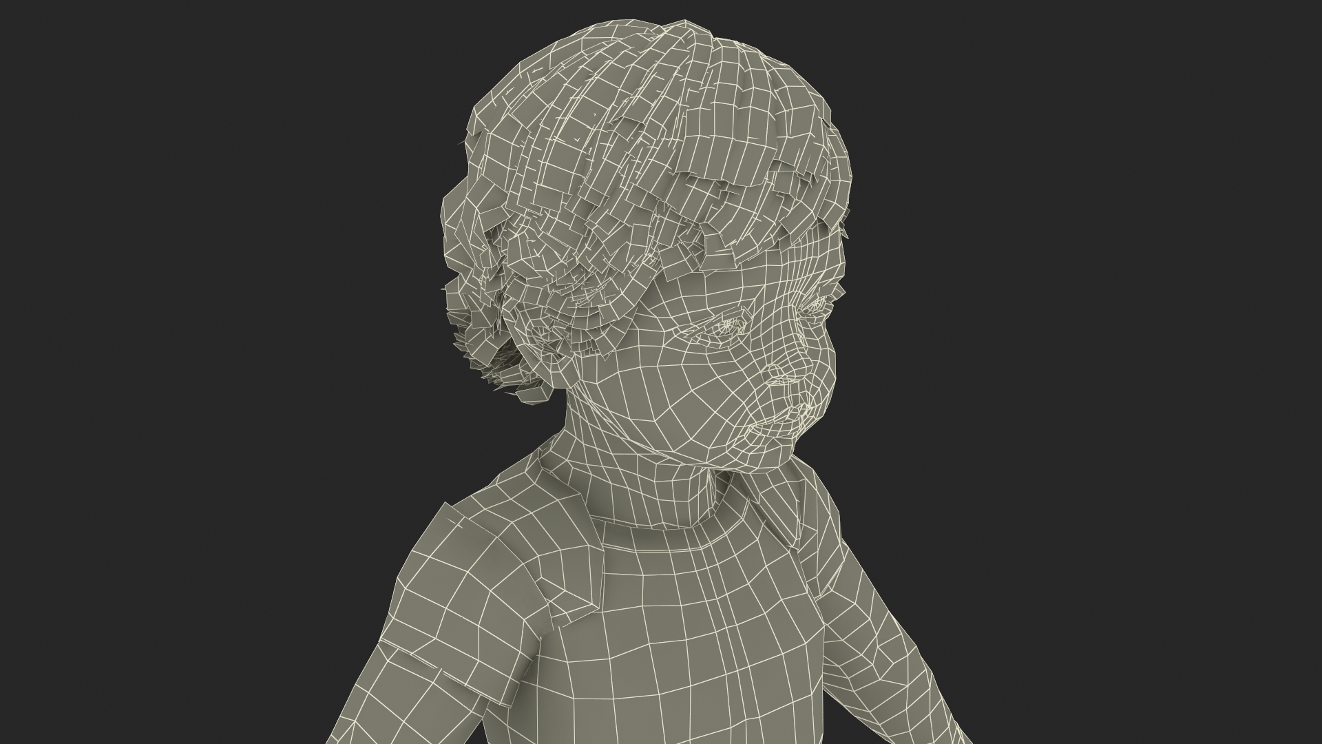 Boy Aged 1 Year in Bodysuit A-Pose 3D model