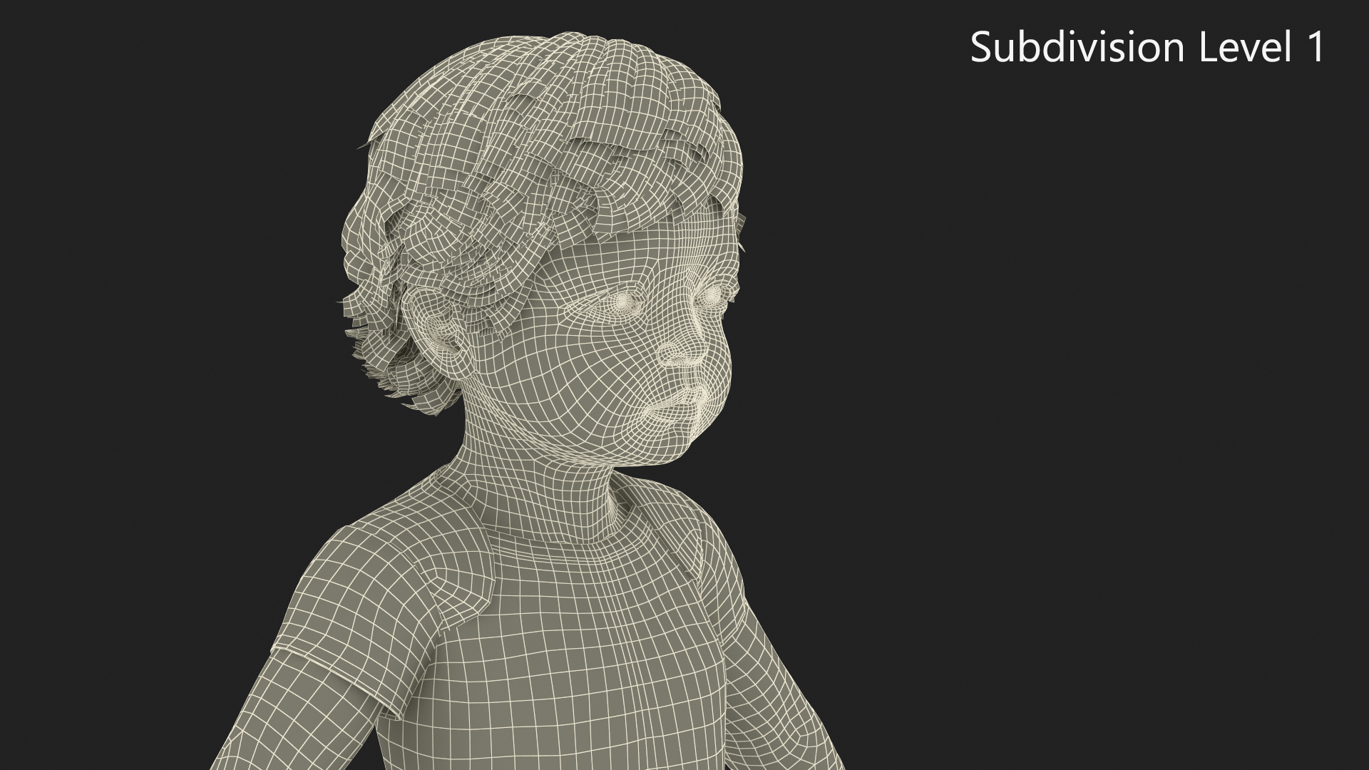 Boy Aged 1 Year in Bodysuit A-Pose 3D model