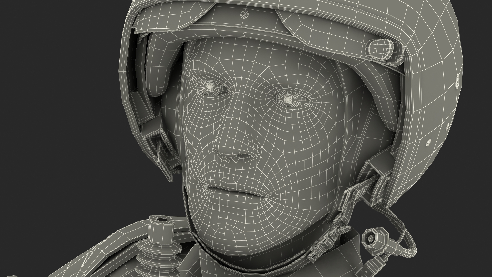 Russian Pilot in SU 57 Fighter Plane Hand Gesture 3D model