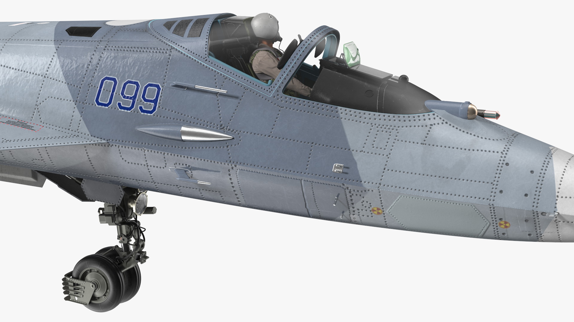 Russian Pilot in SU 57 Fighter Plane Hand Gesture 3D model