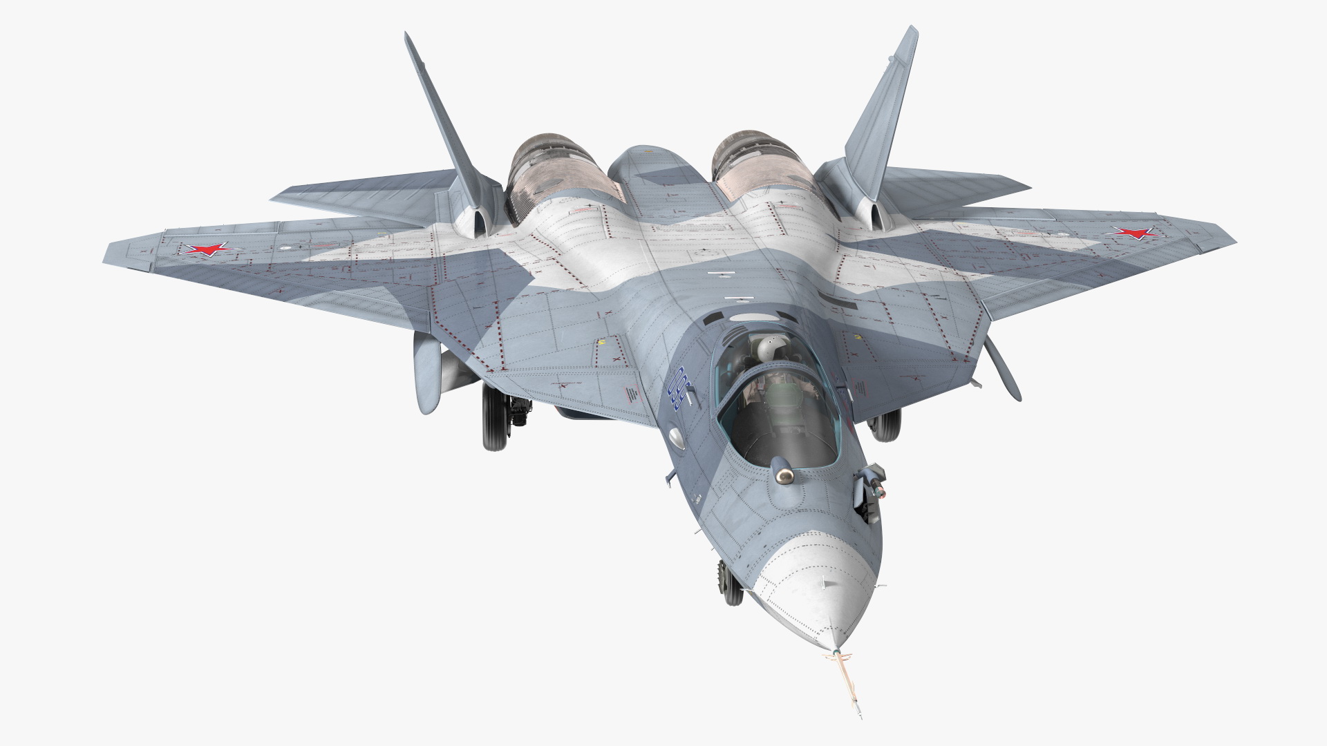 Russian Pilot in SU 57 Fighter Plane Hand Gesture 3D model