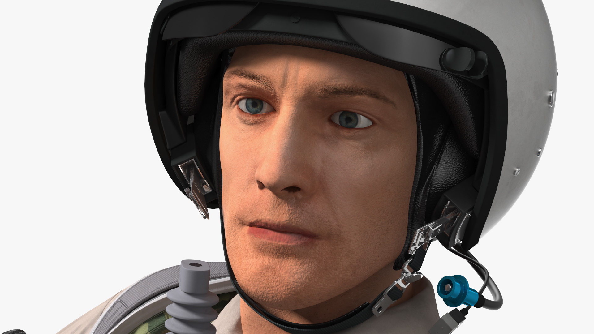 Russian Pilot in SU 57 Fighter Plane Hand Gesture 3D model