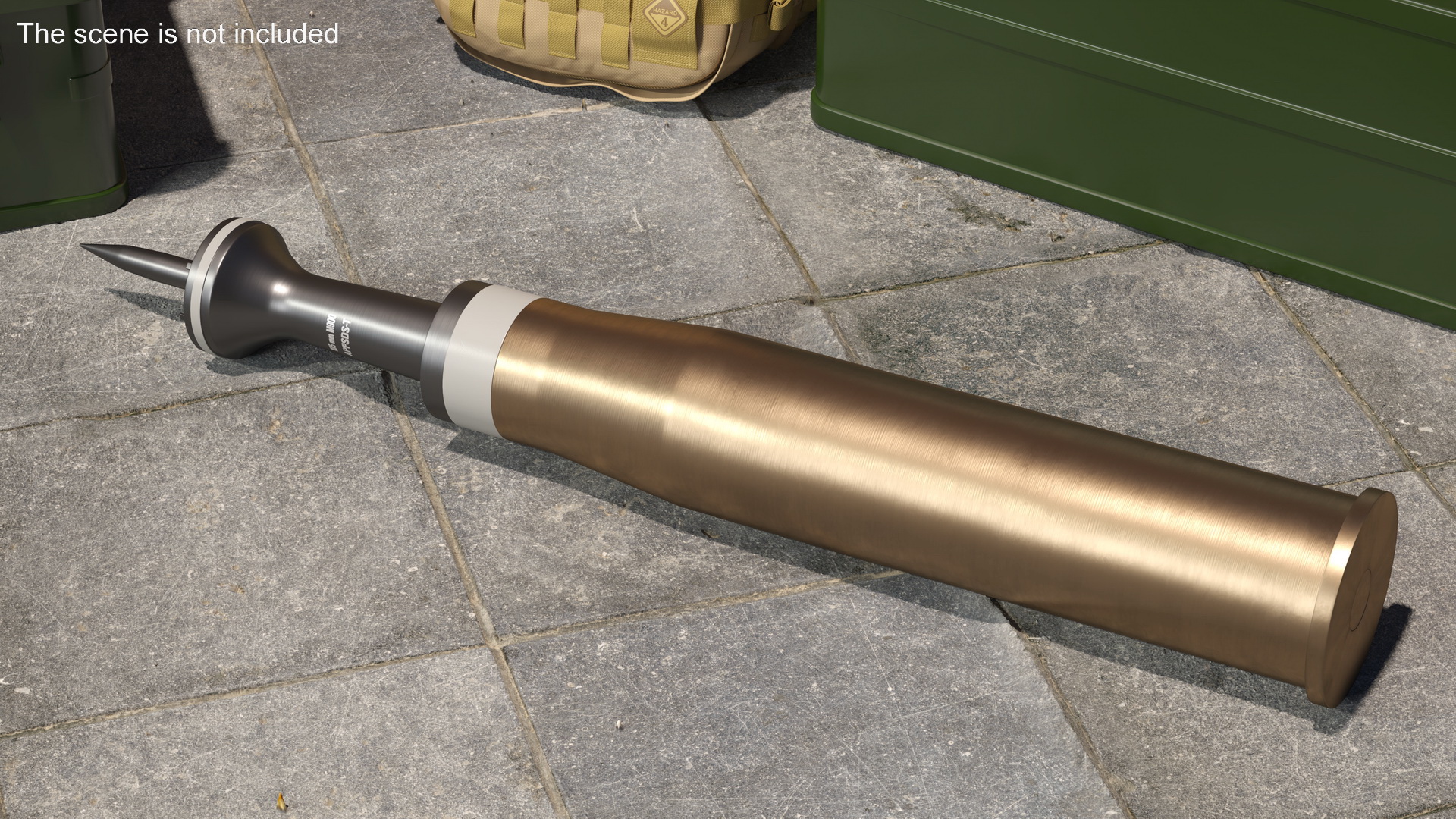 3D 105 mm Caliber Kinetic Projectile model