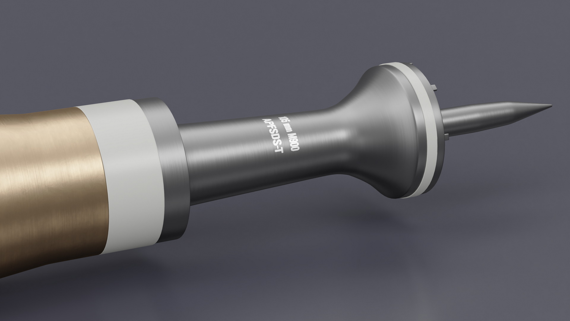 3D 105 mm Caliber Kinetic Projectile model