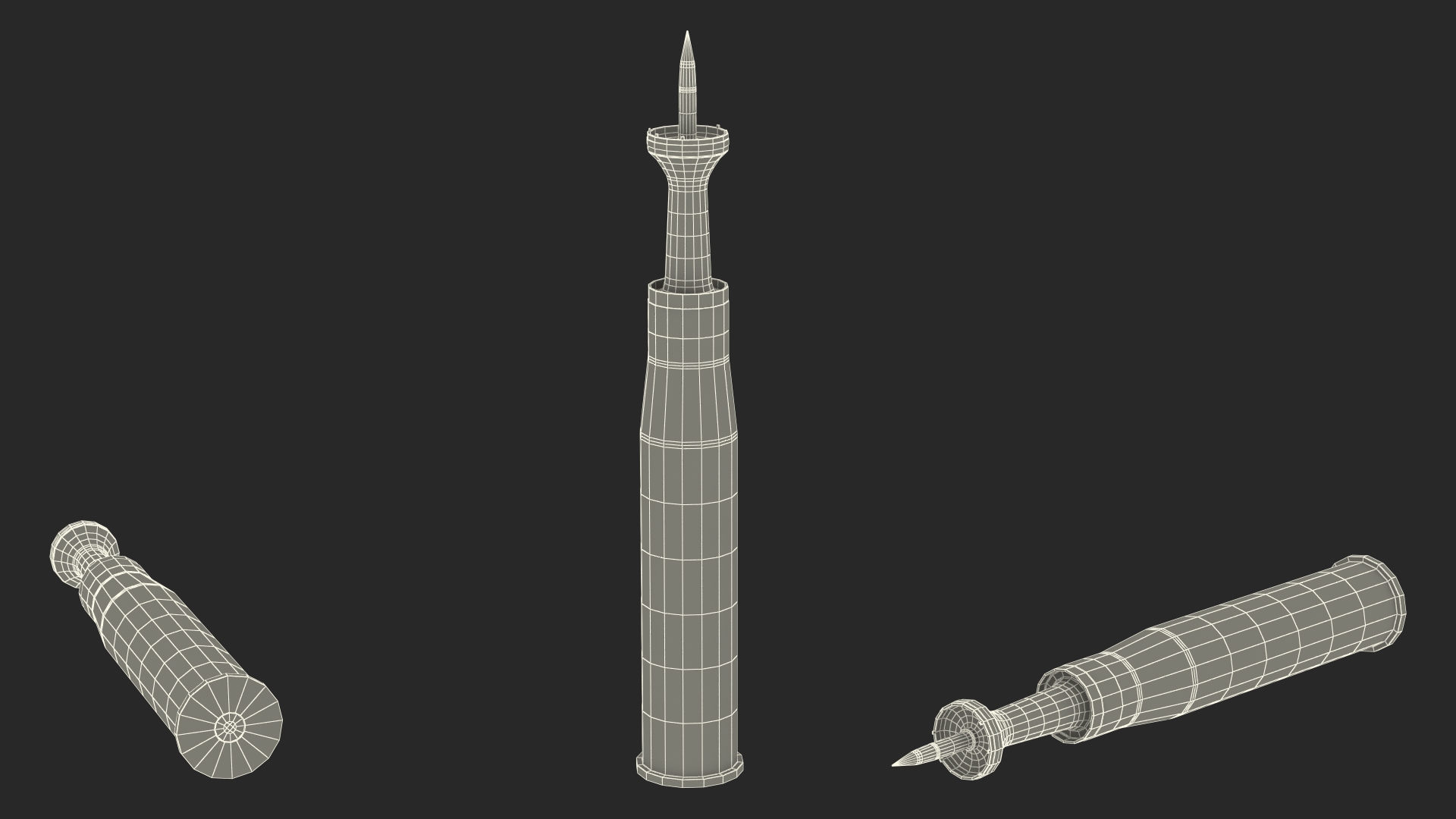 3D 105 mm Caliber Kinetic Projectile model