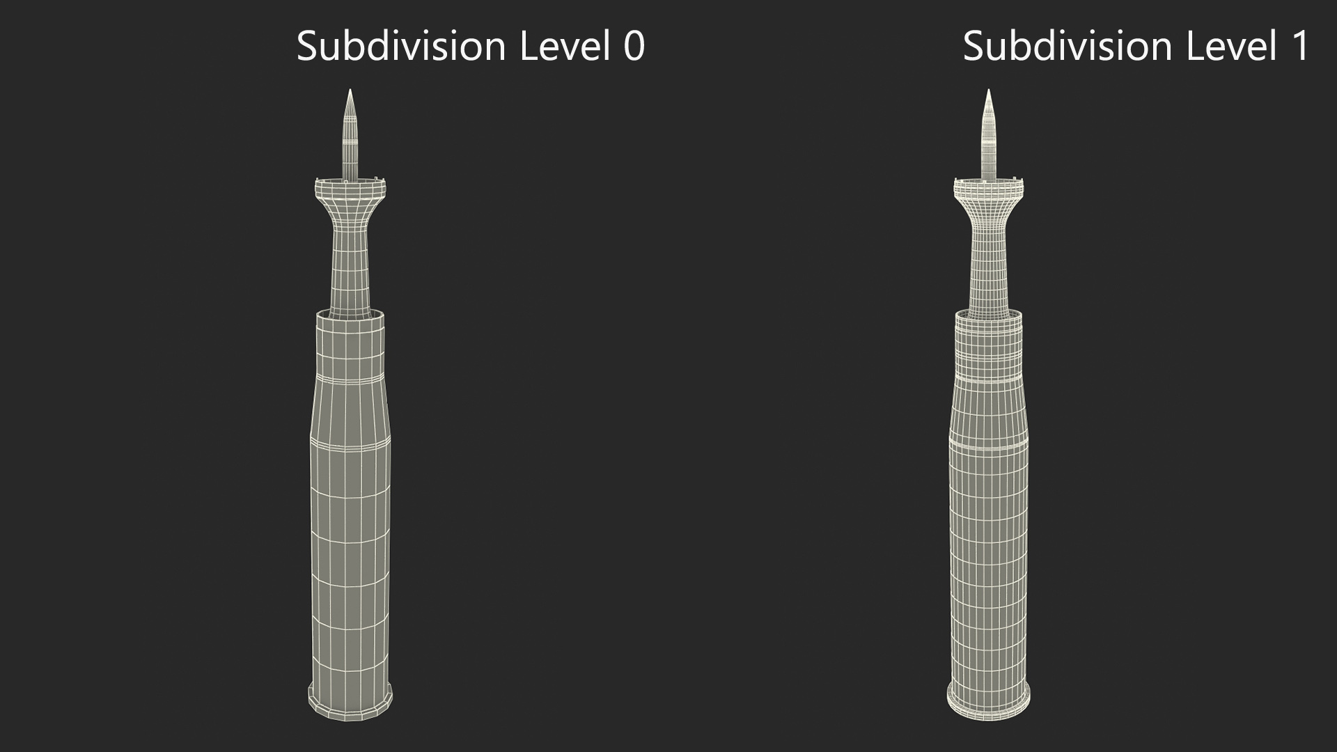 3D 105 mm Caliber Kinetic Projectile model