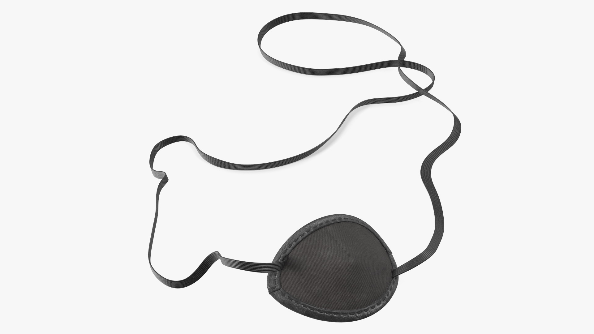Leather Eyepatch Black 3D