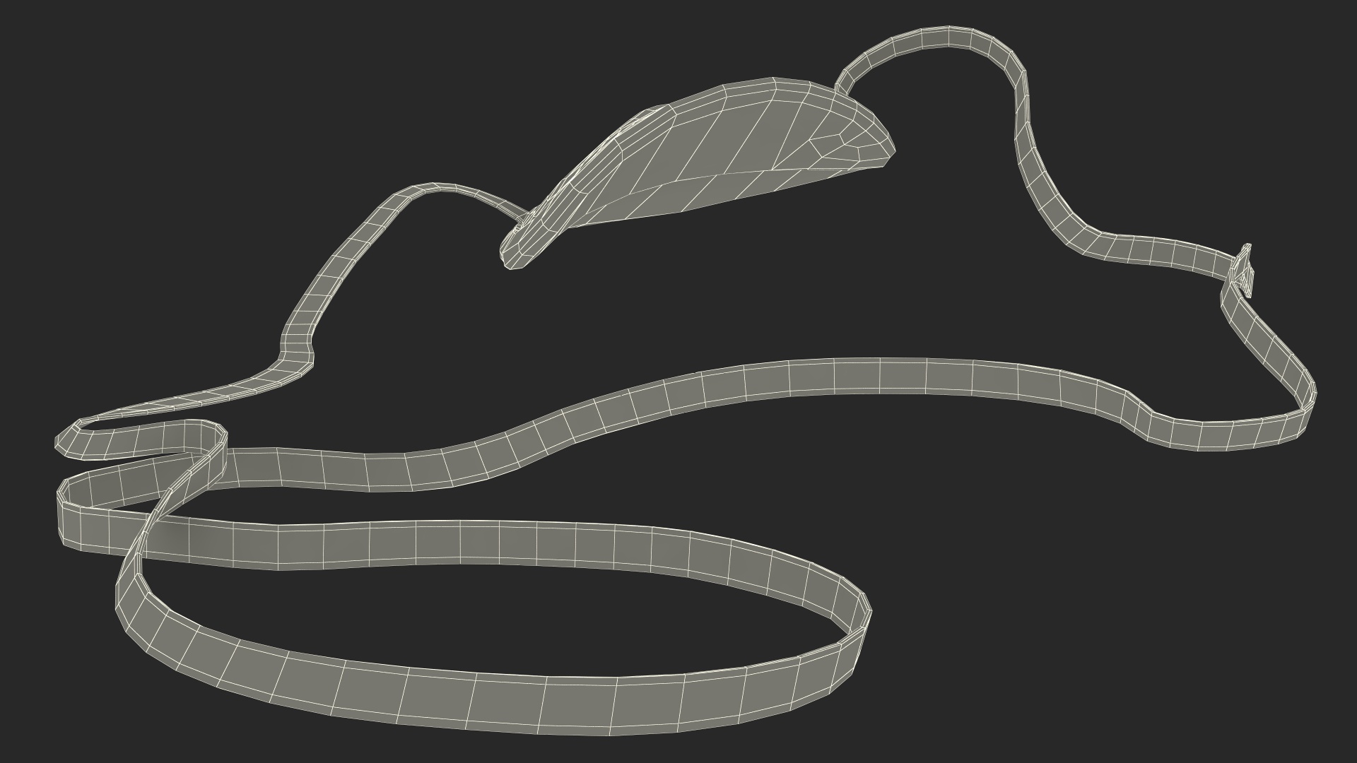 Leather Eyepatch Black 3D