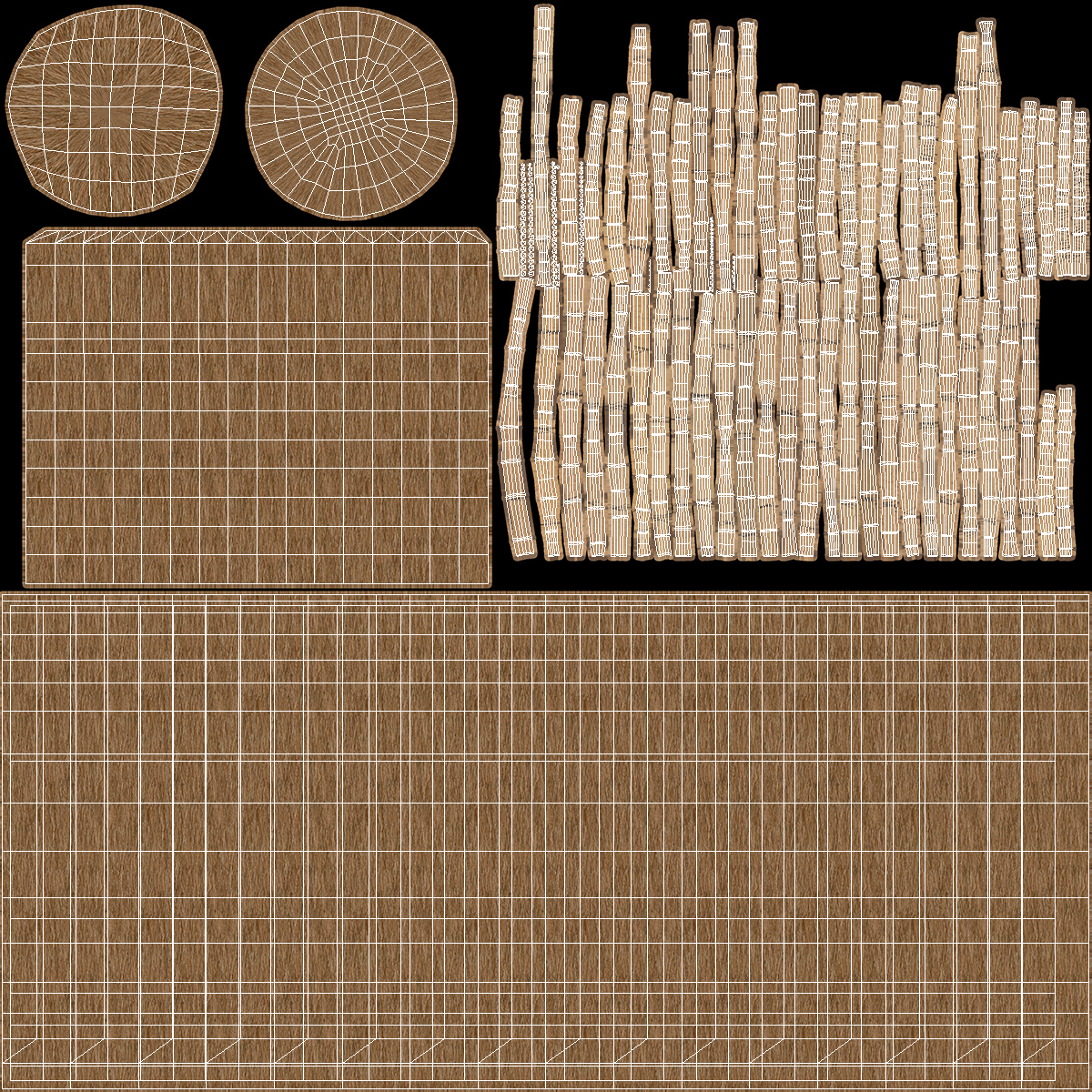 Traditional African Hut with Painting 3D