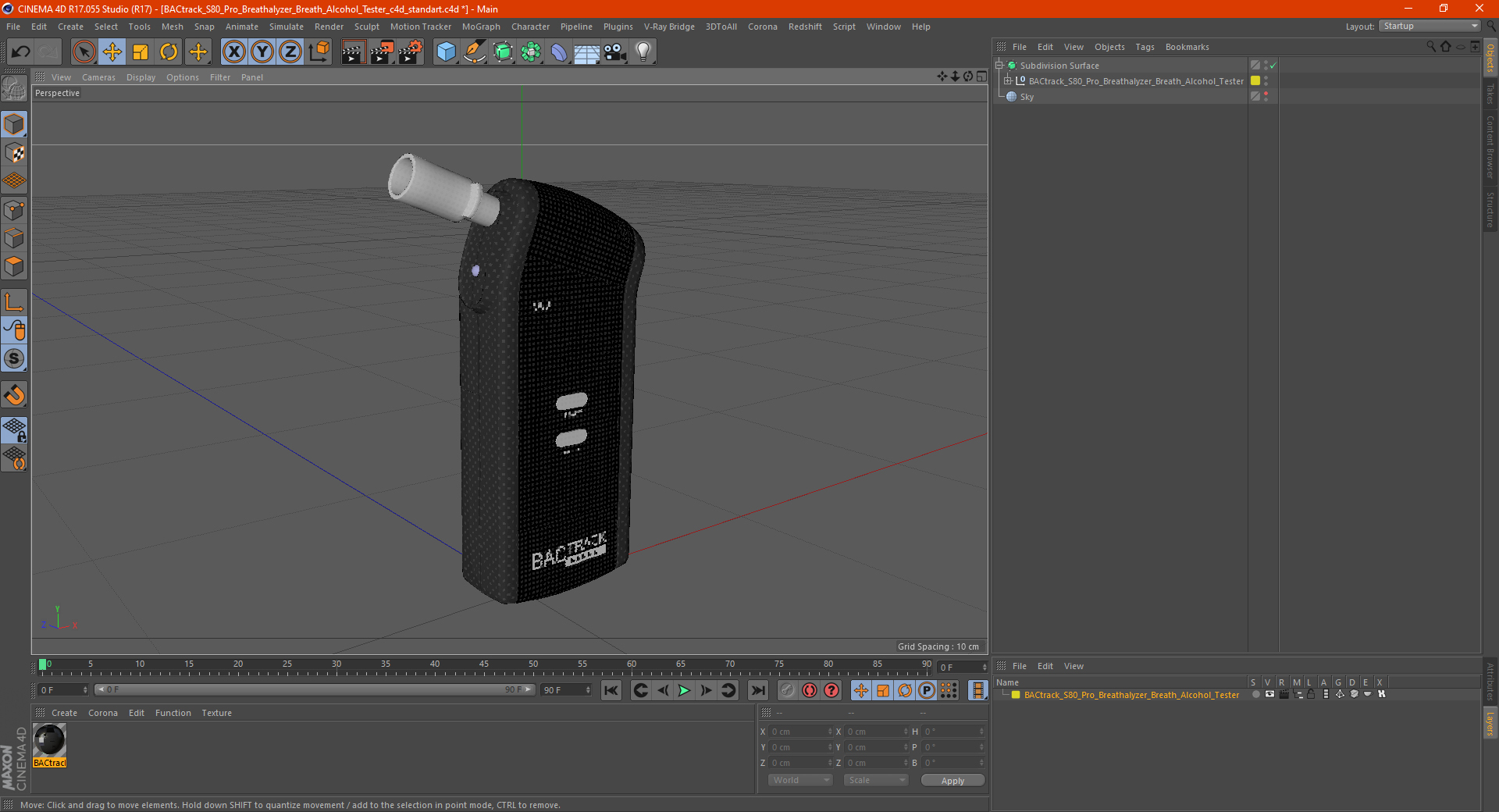 3D BACtrack S80 Pro Breathalyzer Breath Alcohol Tester