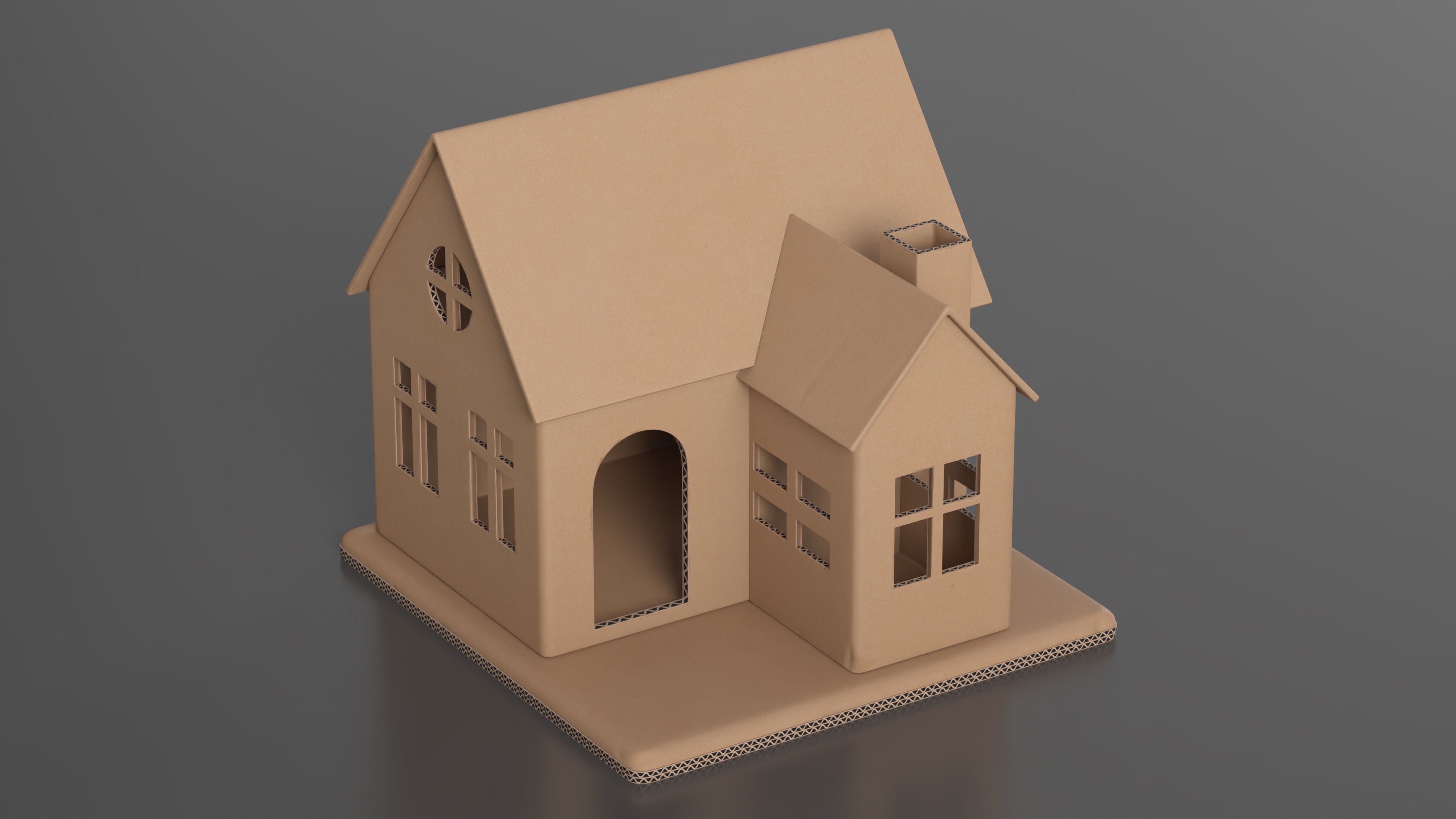 3D model Cardboard Miniature House