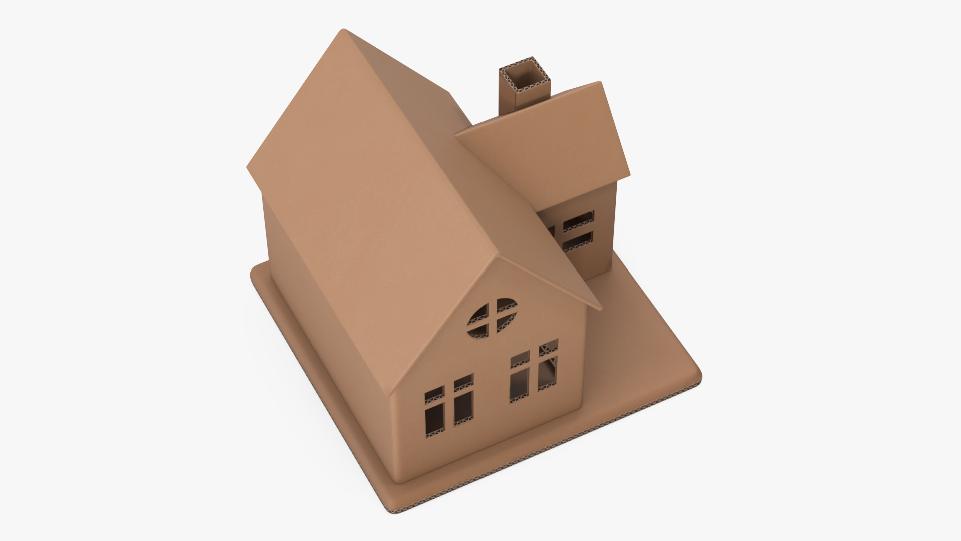 3D model Cardboard Miniature House