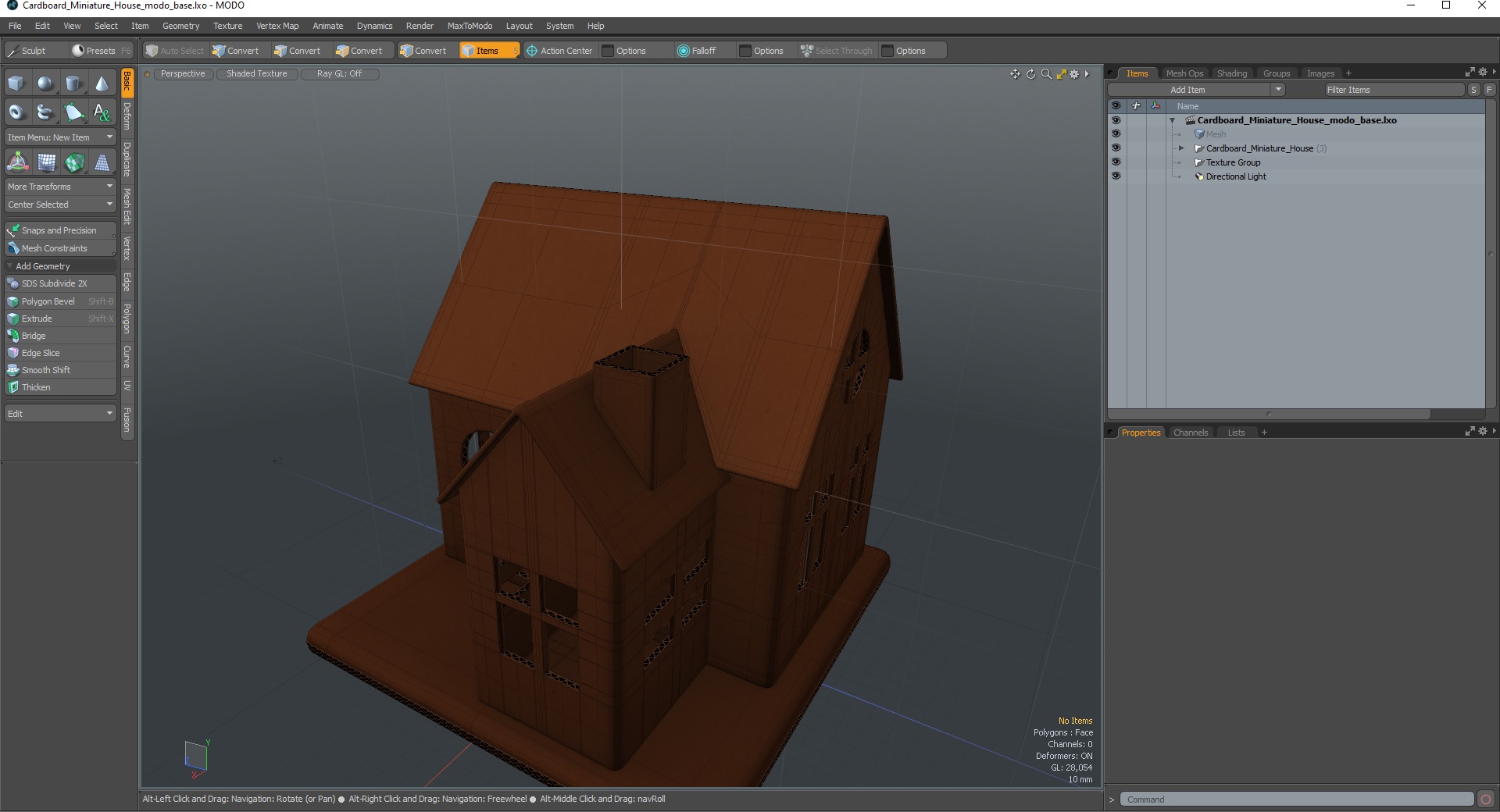 3D model Cardboard Miniature House