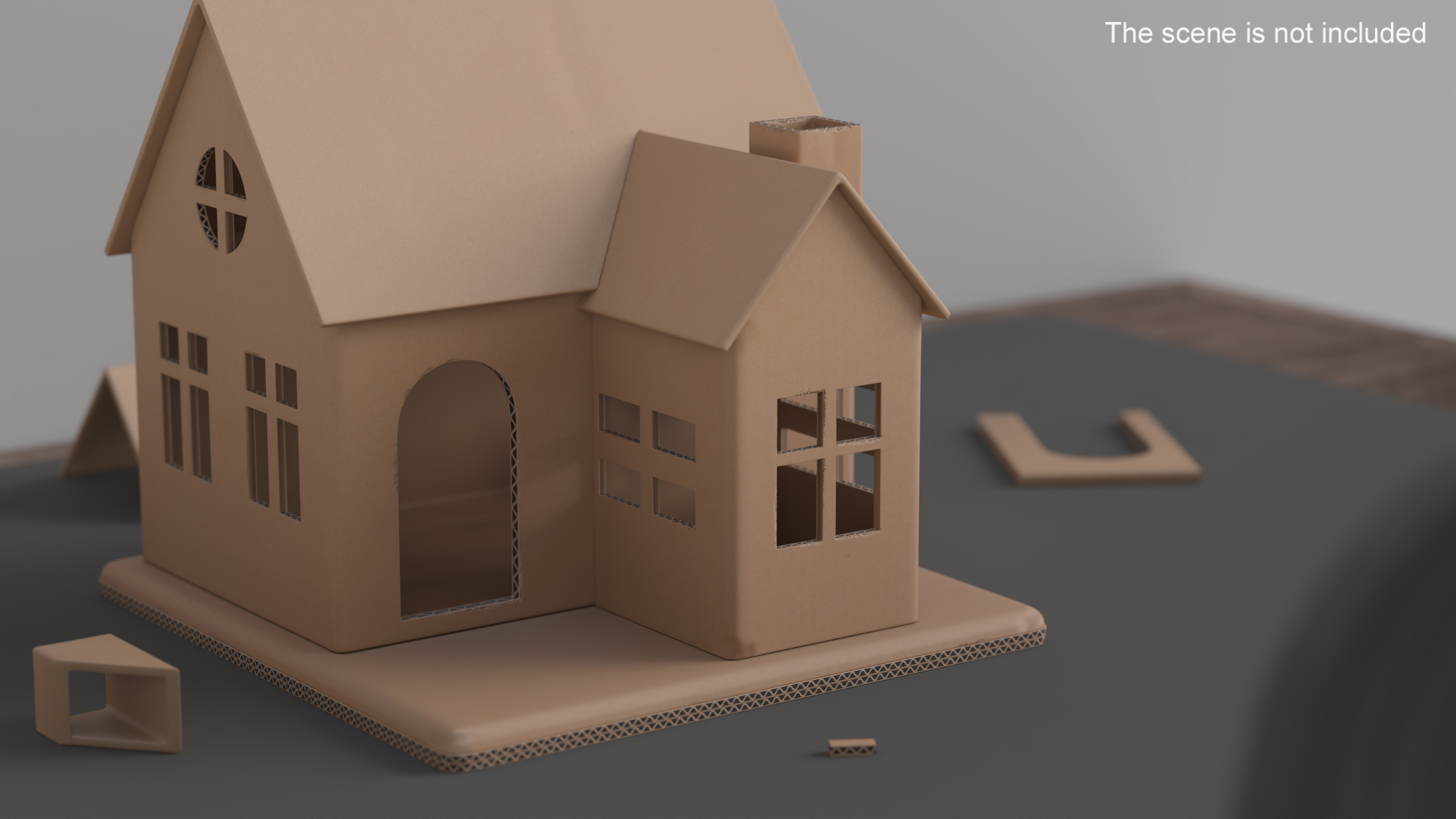 3D model Cardboard Miniature House