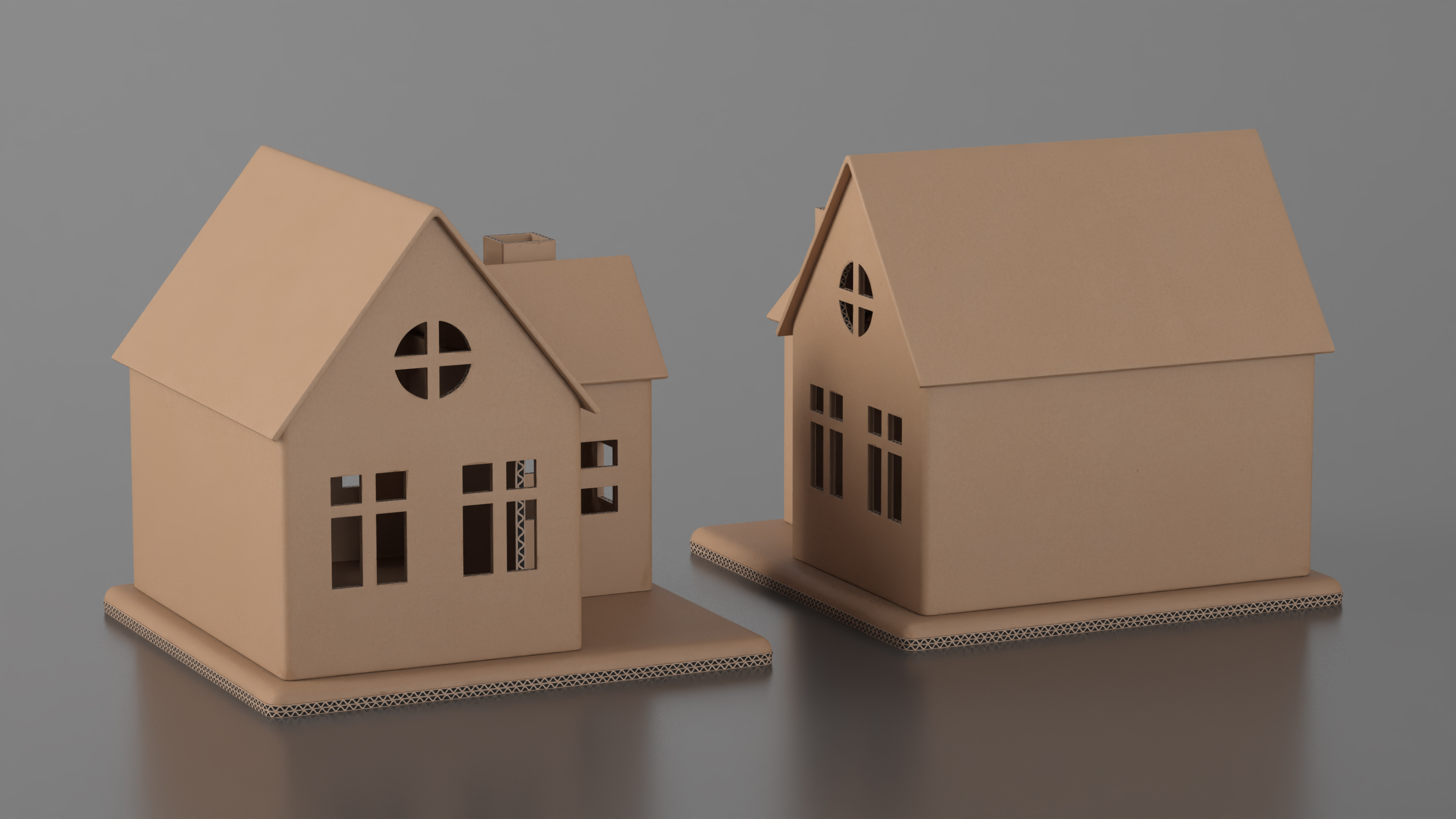 3D model Cardboard Miniature House