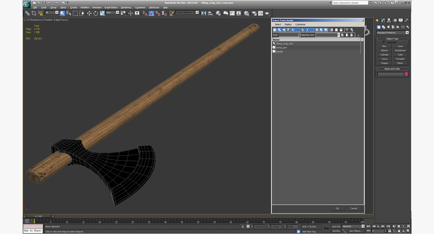 3D model Viking Long Axe