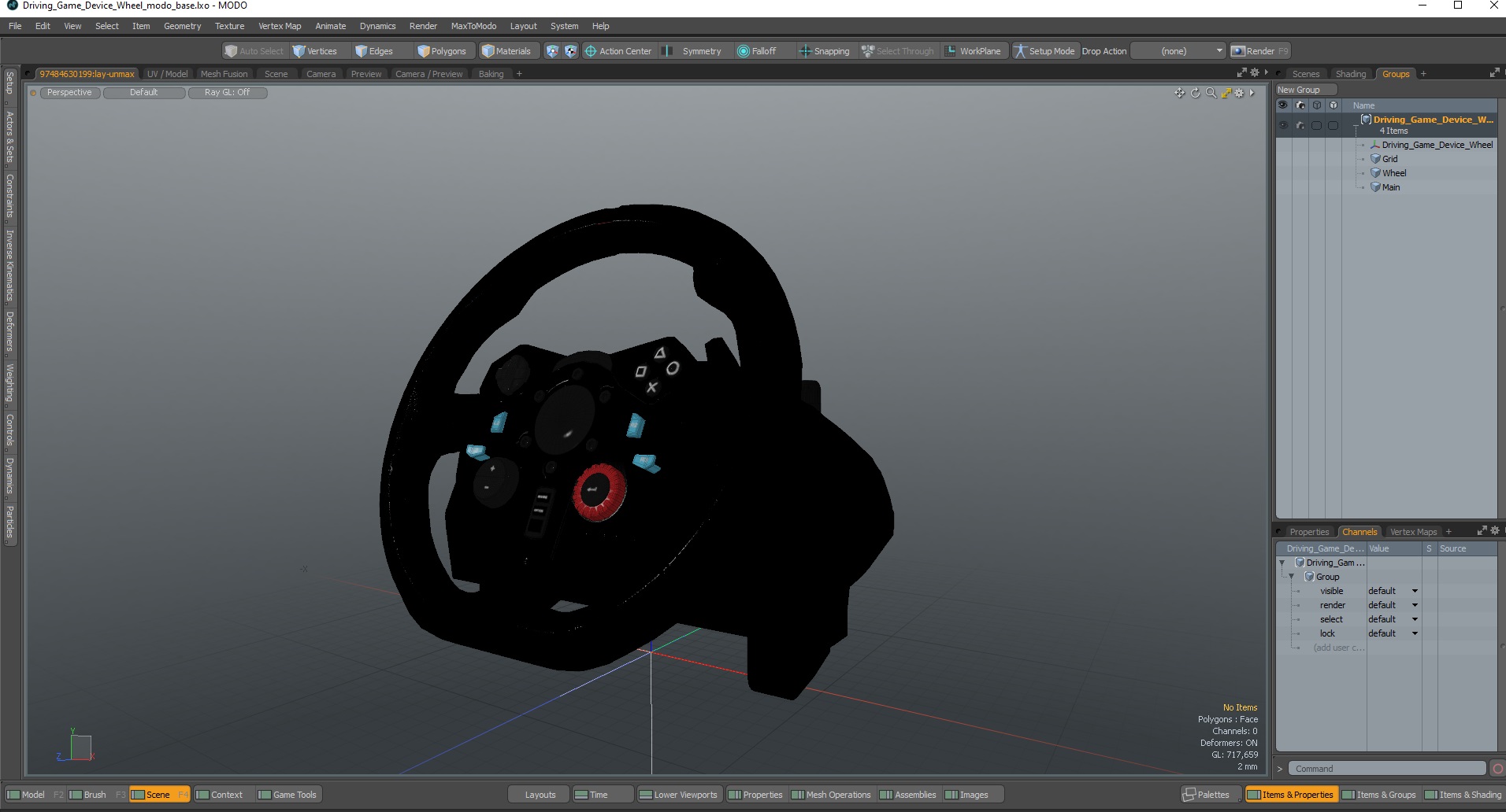3D model Driving Game Device Wheel