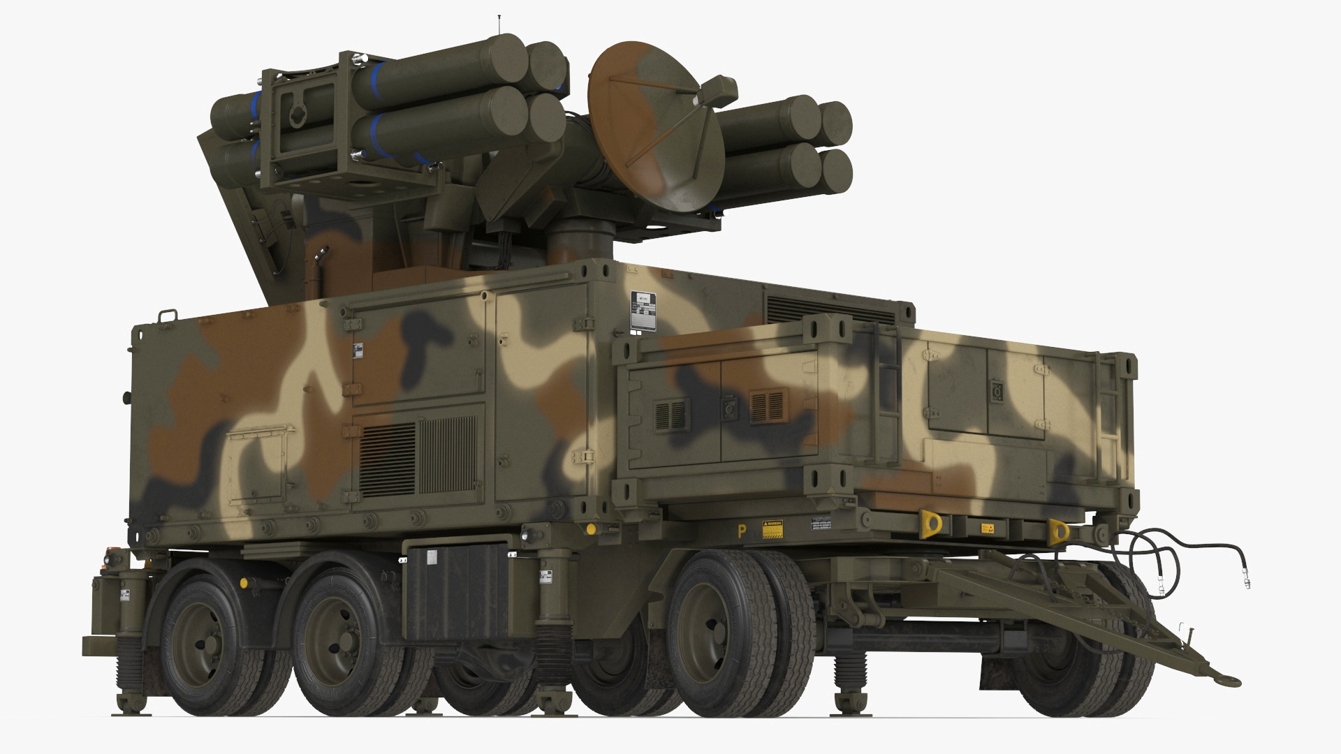 3D Missile Launch System Crotale NG Rigged for Cinema 4D model