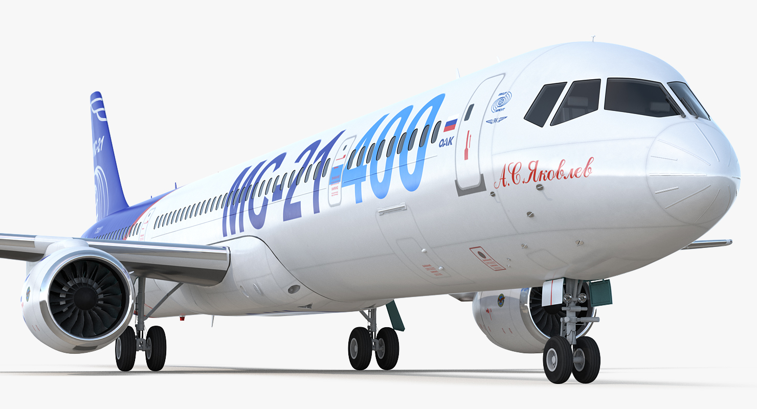 3D Irkut Airliner MC 21 400 Rigged