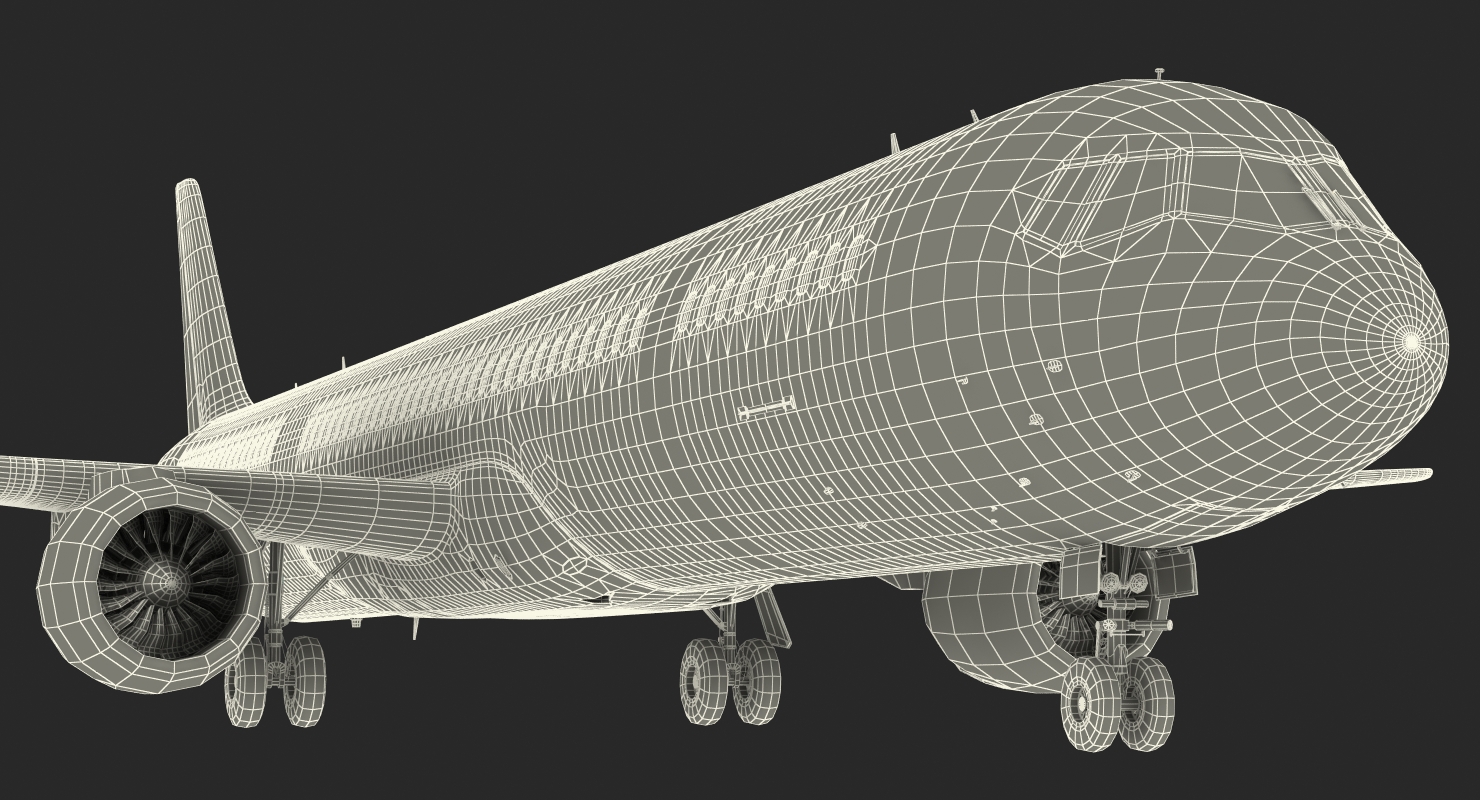 3D Irkut Airliner MC 21 400 Rigged