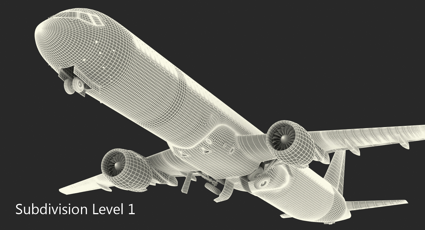 3D Irkut Airliner MC 21 400 Rigged