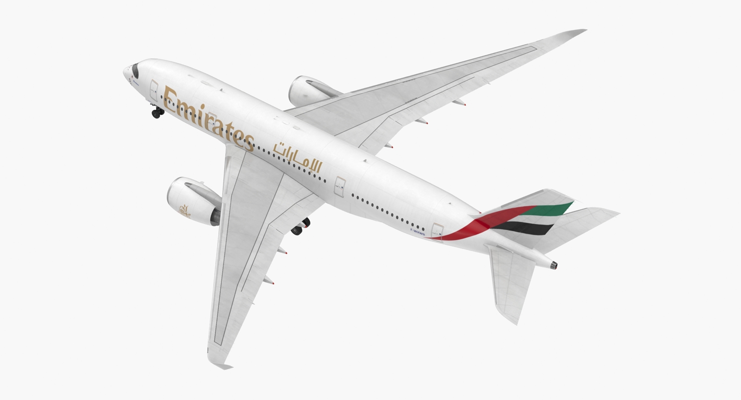 3D Airbus A350 800 Emirates Air Line model