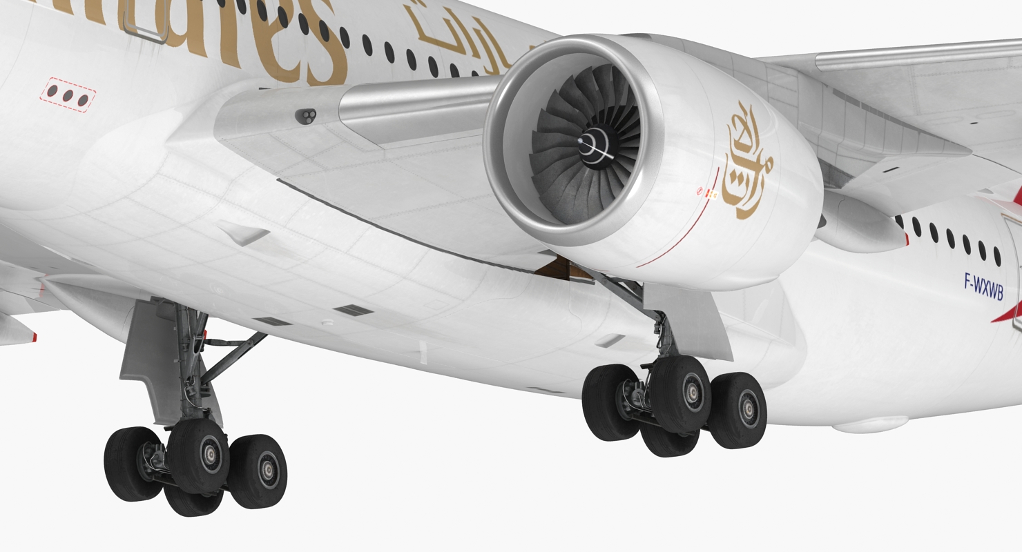 3D Airbus A350 800 Emirates Air Line model
