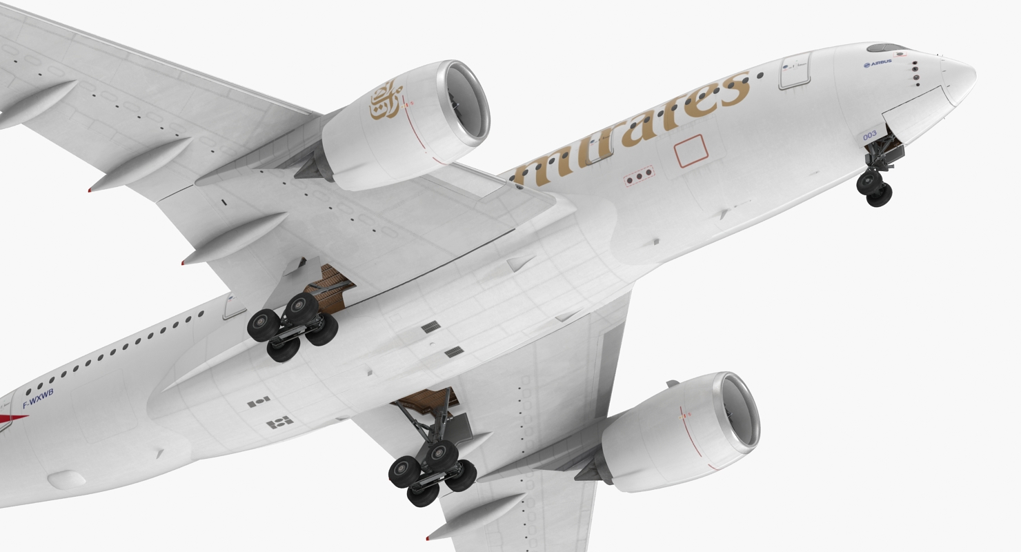 3D Airbus A350 800 Emirates Air Line model