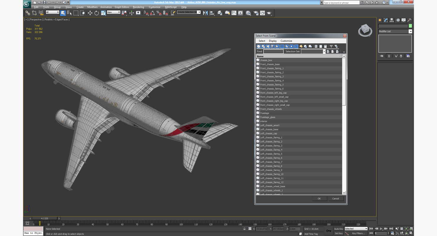 3D Airbus A350 800 Emirates Air Line model