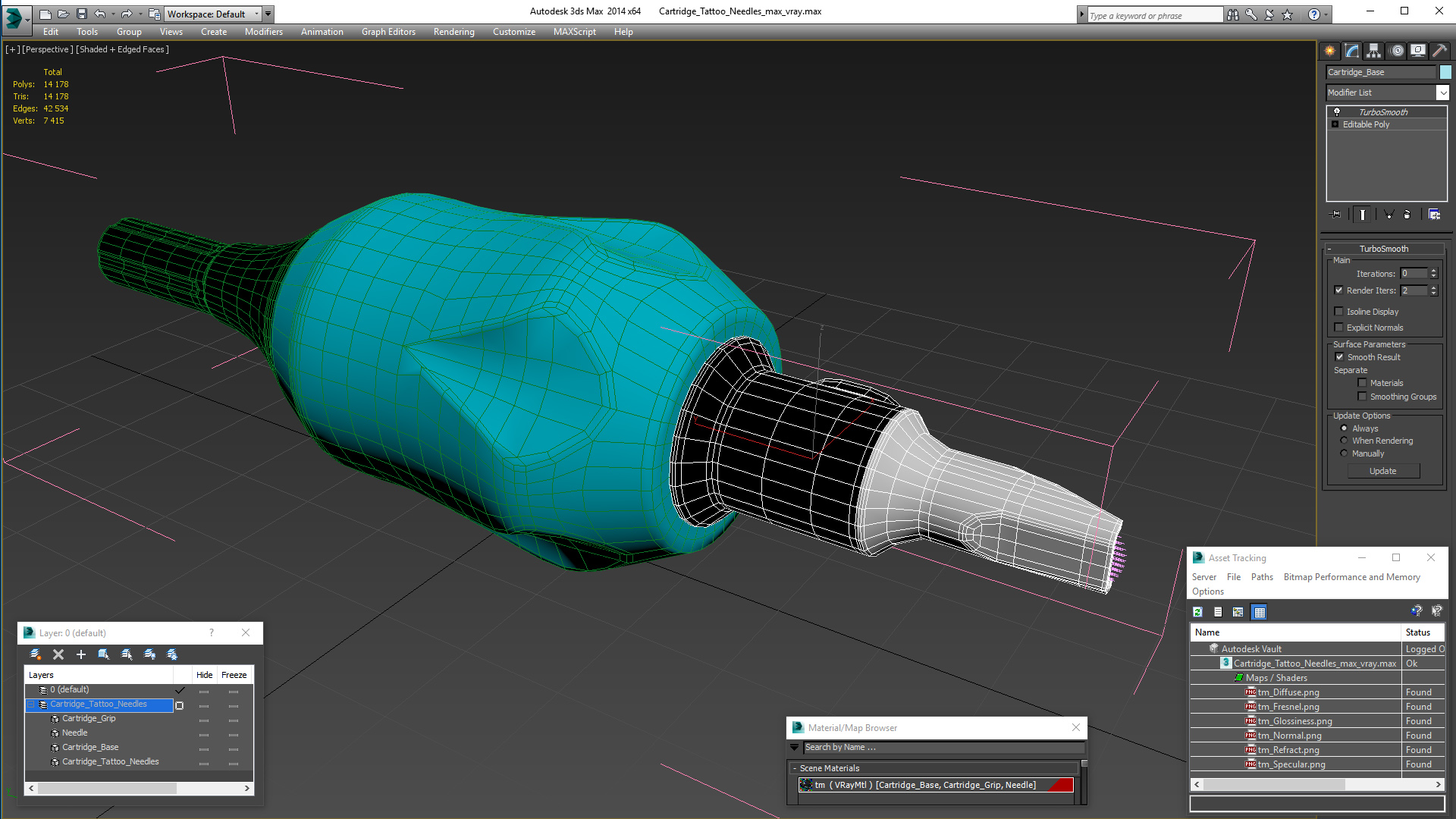 Cartridge Tattoo Needles 3D model