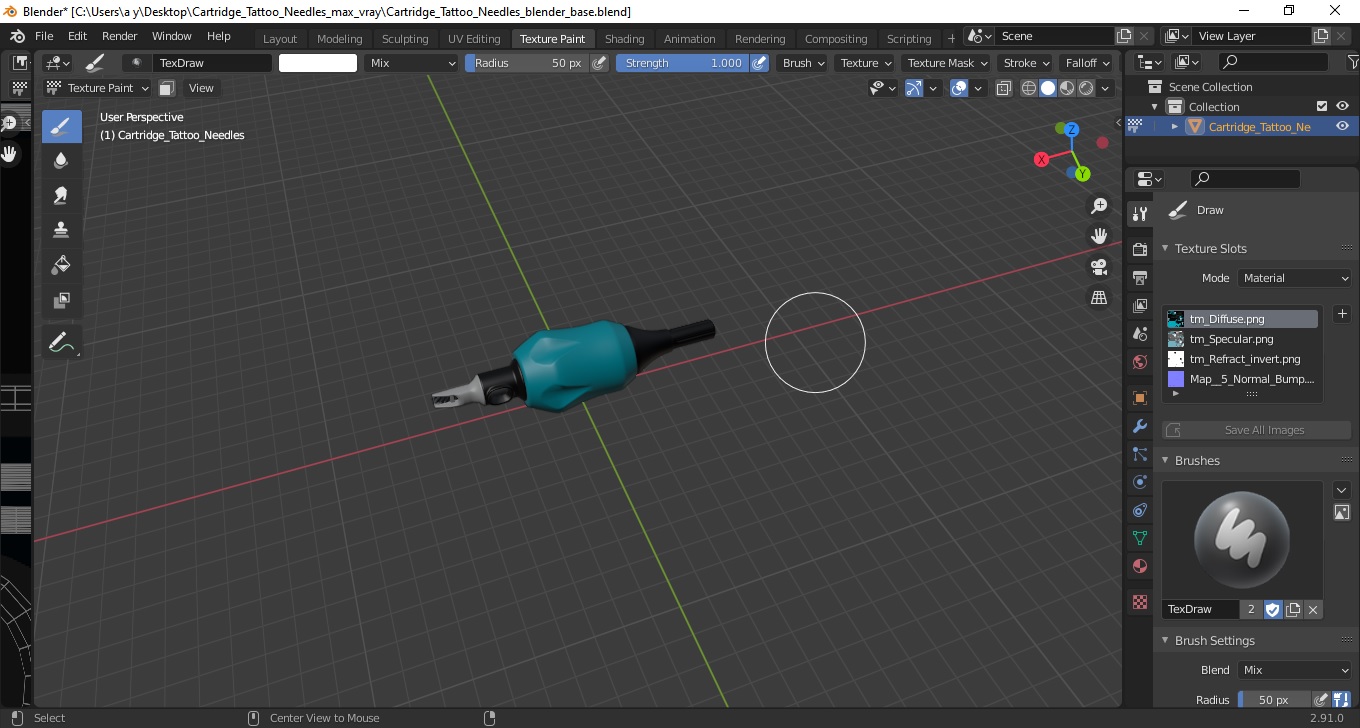 Cartridge Tattoo Needles 3D model
