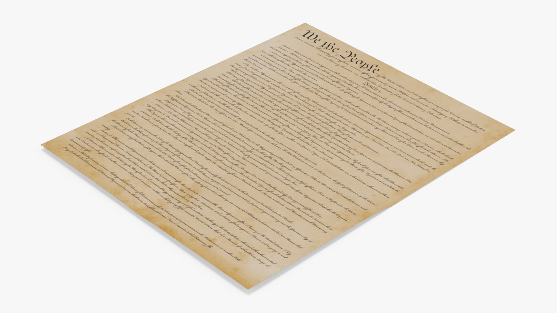 United States Constitution Manuscript Vintage - view 2