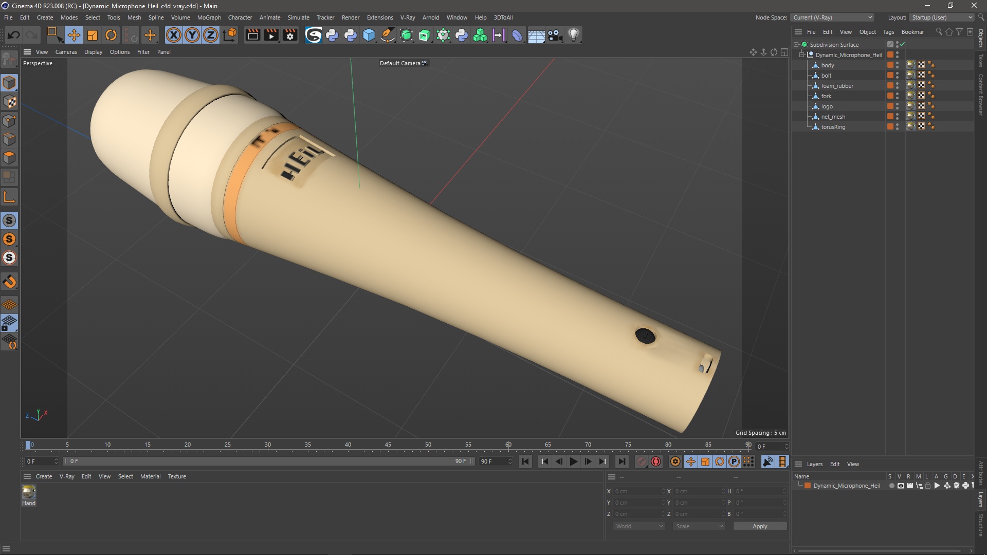 3D Dynamic Microphone Heil model