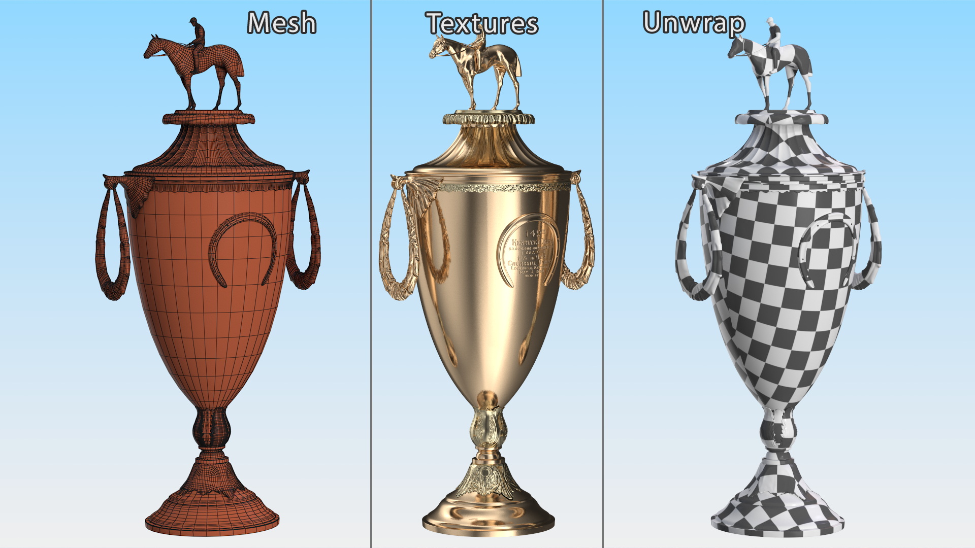 3D Kentucky Derby Trophy