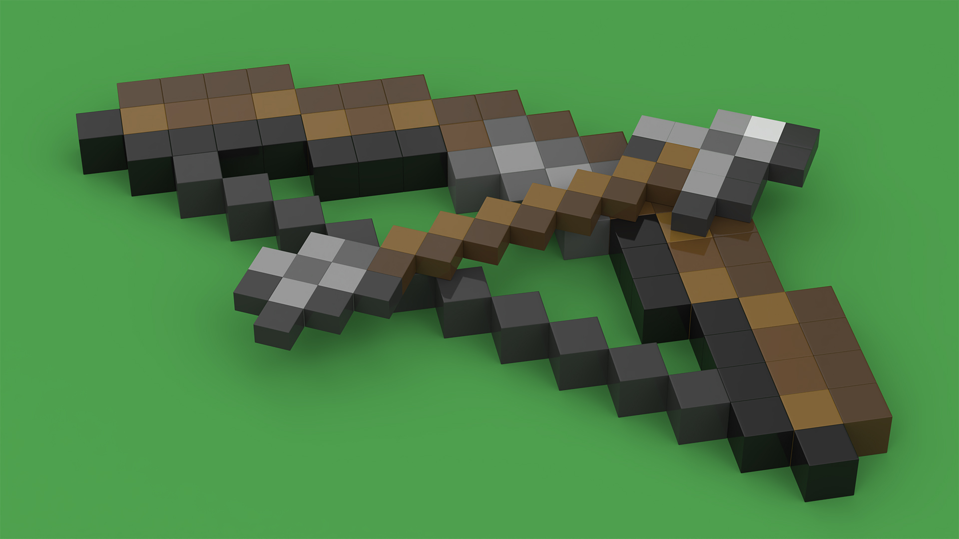 3D Minecraft Bow and Arrow model