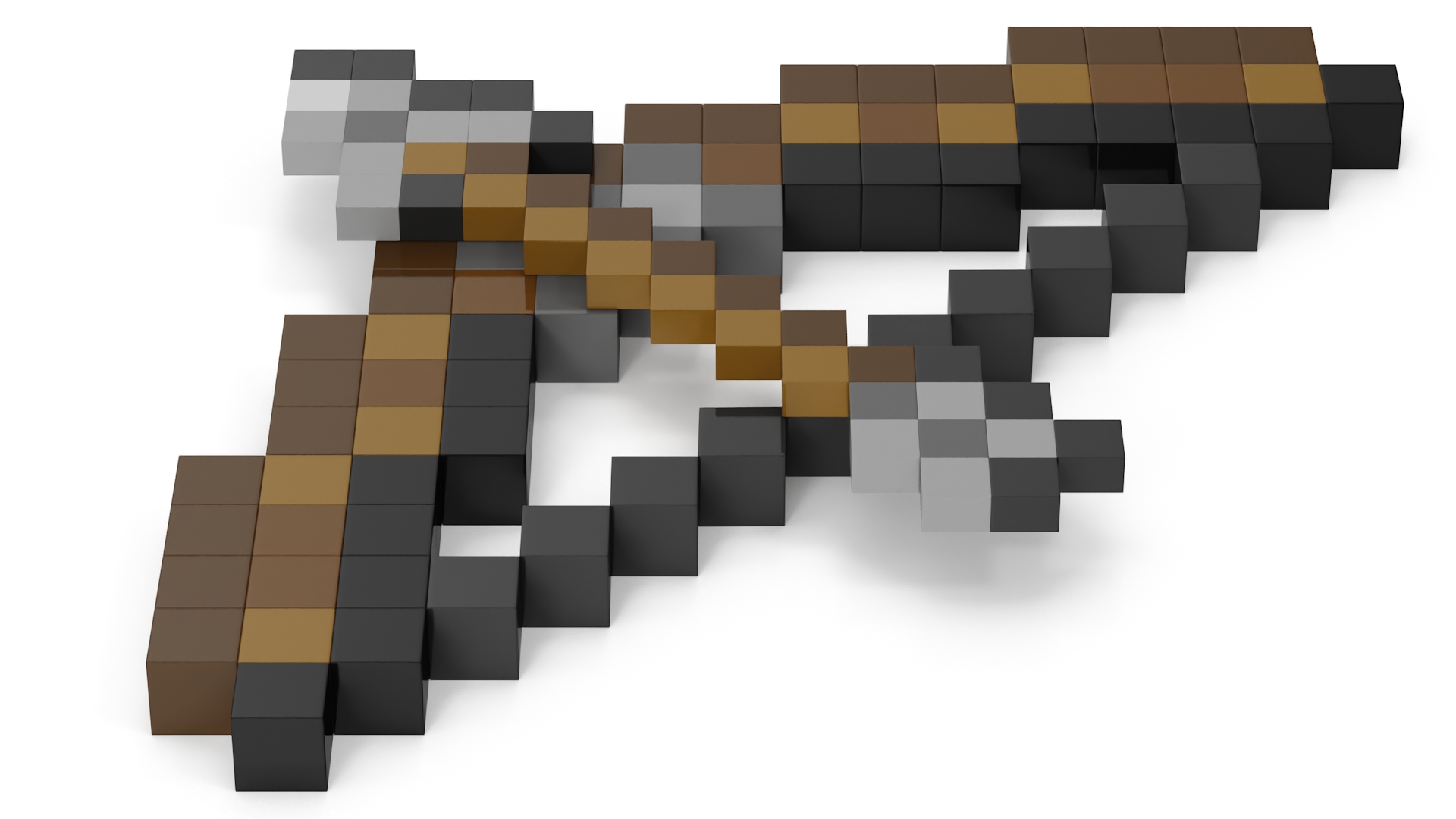 3D Minecraft Bow and Arrow model