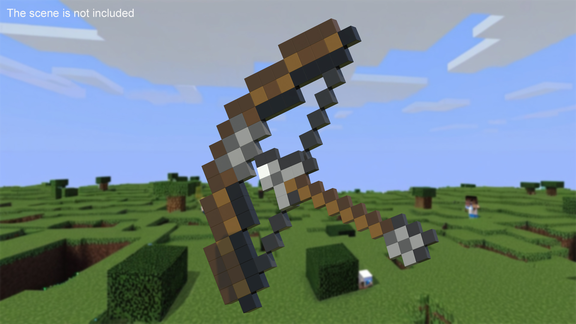 3D Minecraft Bow and Arrow model