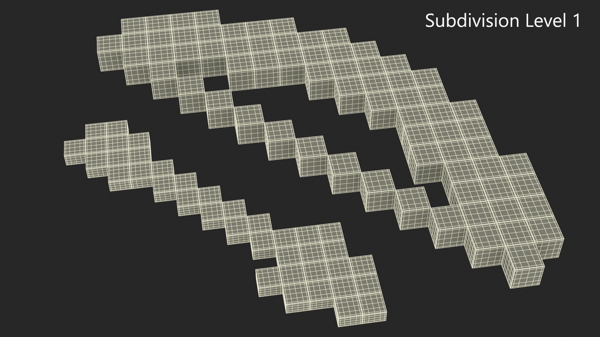 3D Minecraft Bow and Arrow model