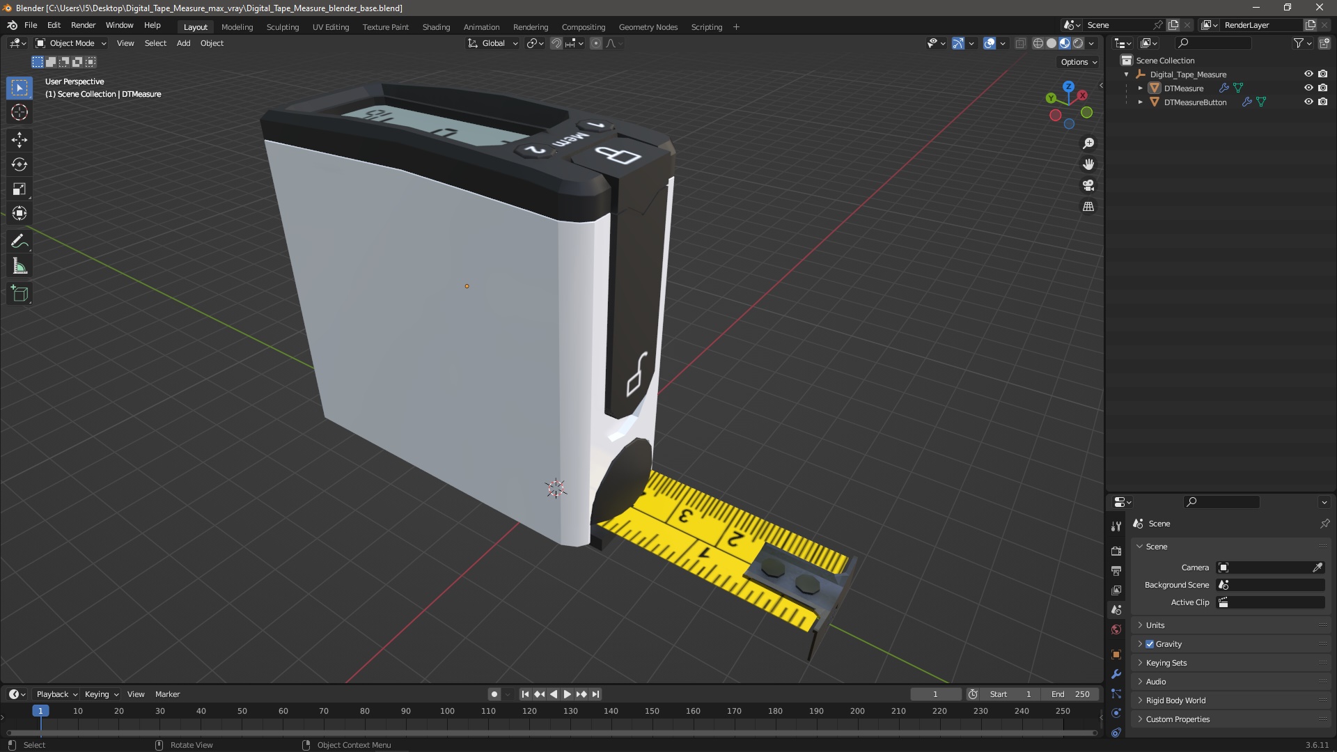 3D model Digital Tape Measure