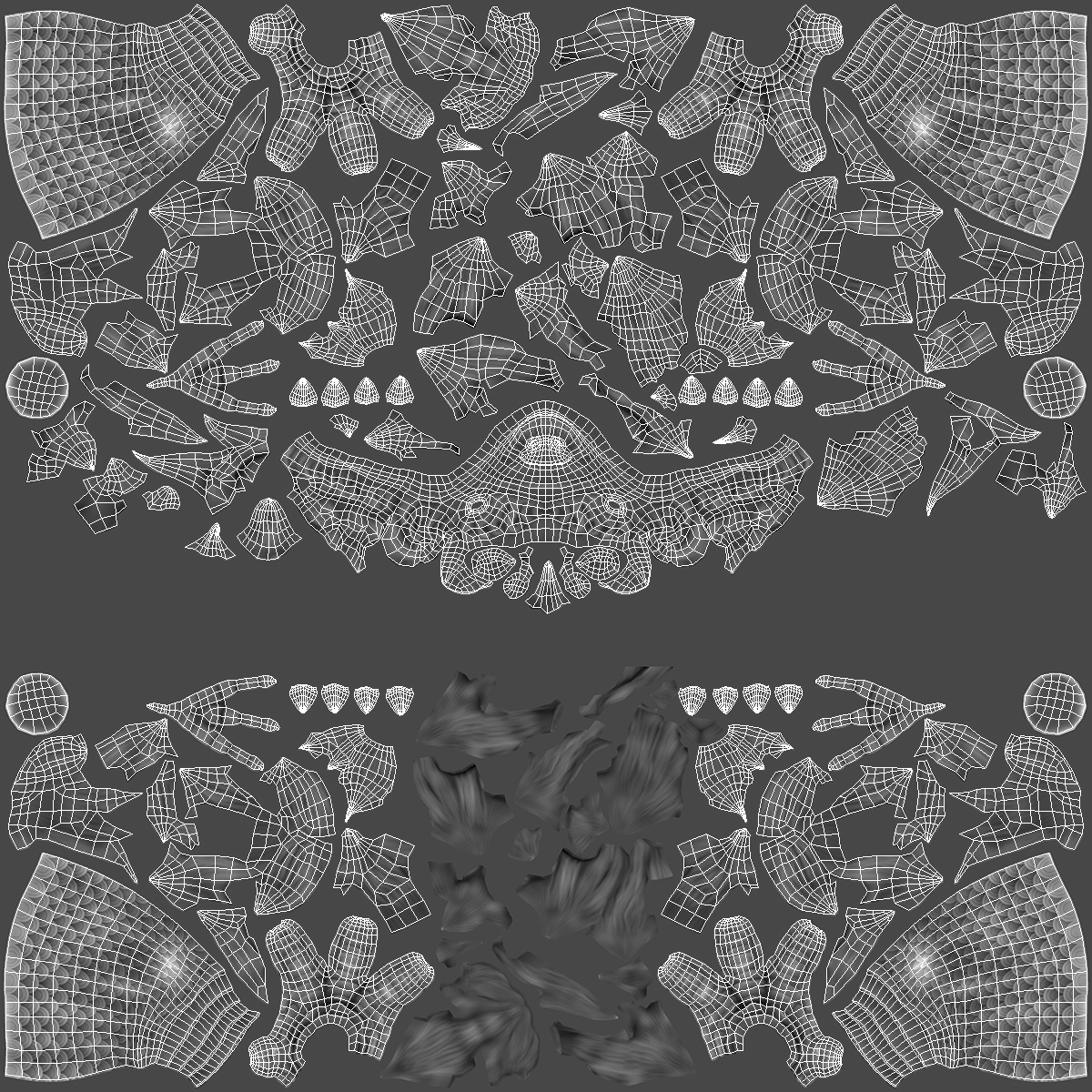 3D Golden Chinese Dragon Rigged model
