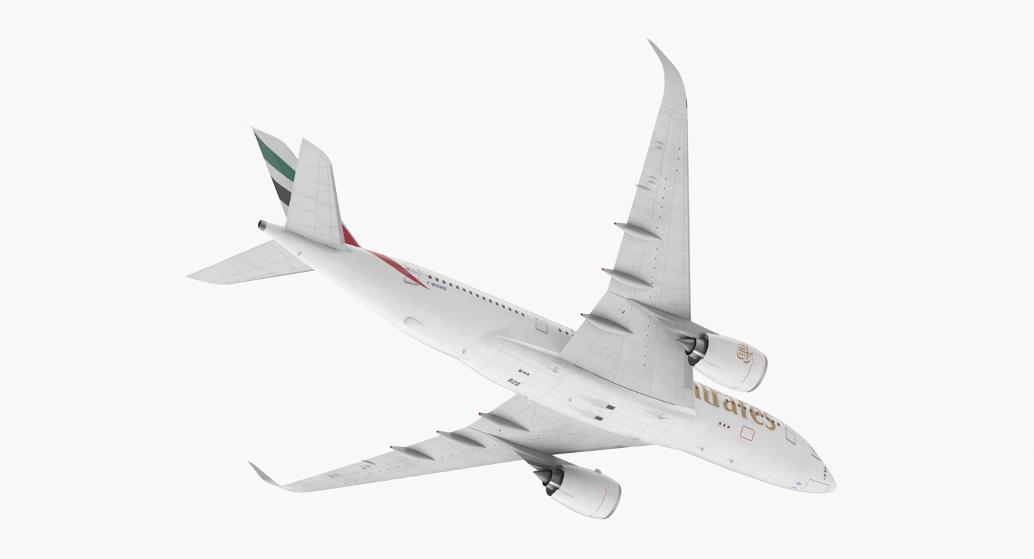 3D model Airbus A350 800 Emirates Air Line Rigged