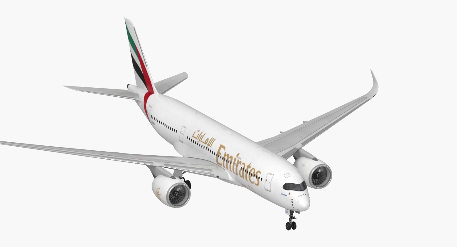 3D model Airbus A350 800 Emirates Air Line Rigged