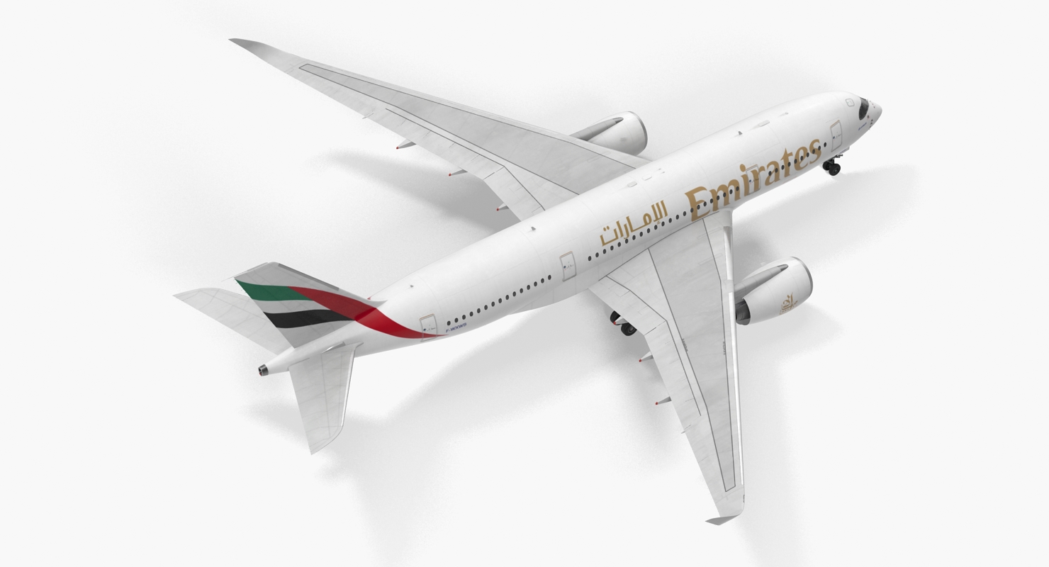 3D model Airbus A350 800 Emirates Air Line Rigged