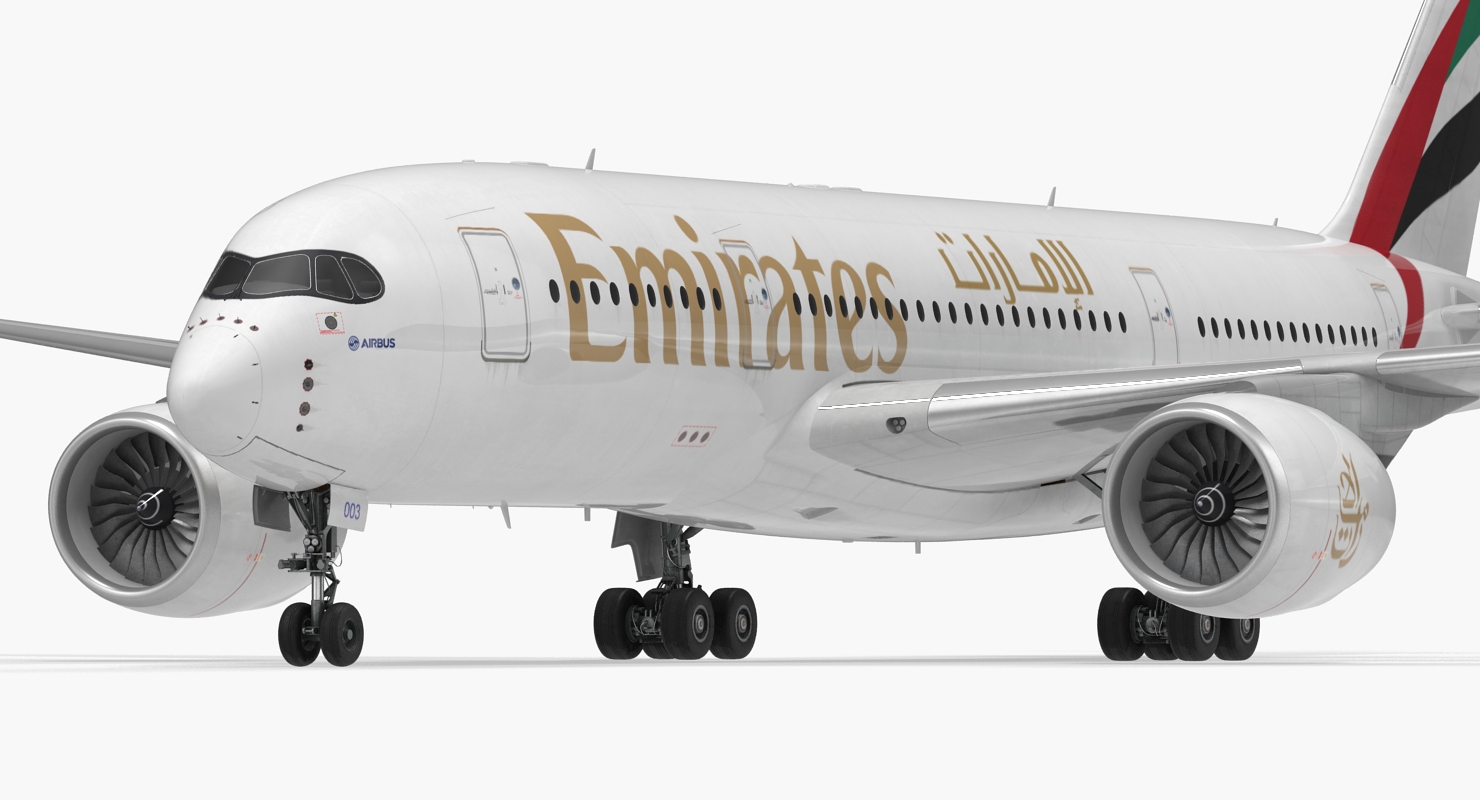 3D model Airbus A350 800 Emirates Air Line Rigged