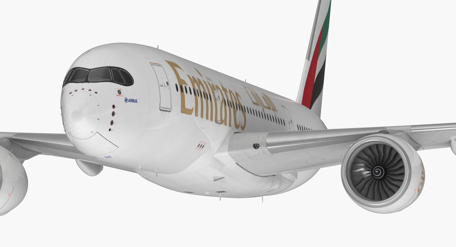 3D model Airbus A350 800 Emirates Air Line Rigged