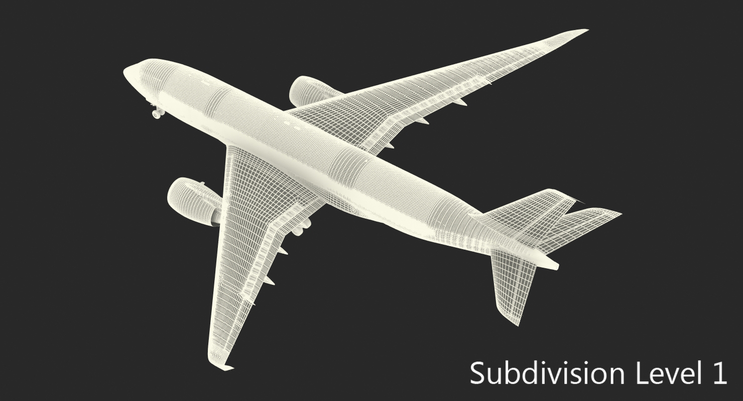 3D model Airbus A350 800 Emirates Air Line Rigged