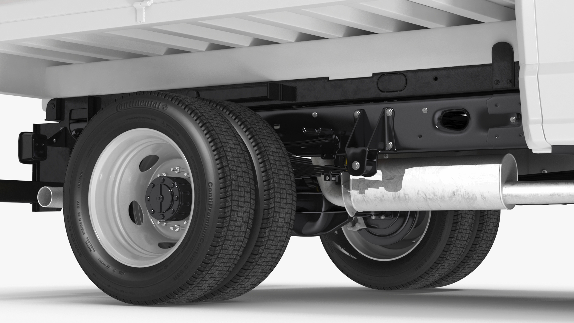 3D Ford Super Duty F550 Dump White 2023 Rigged model