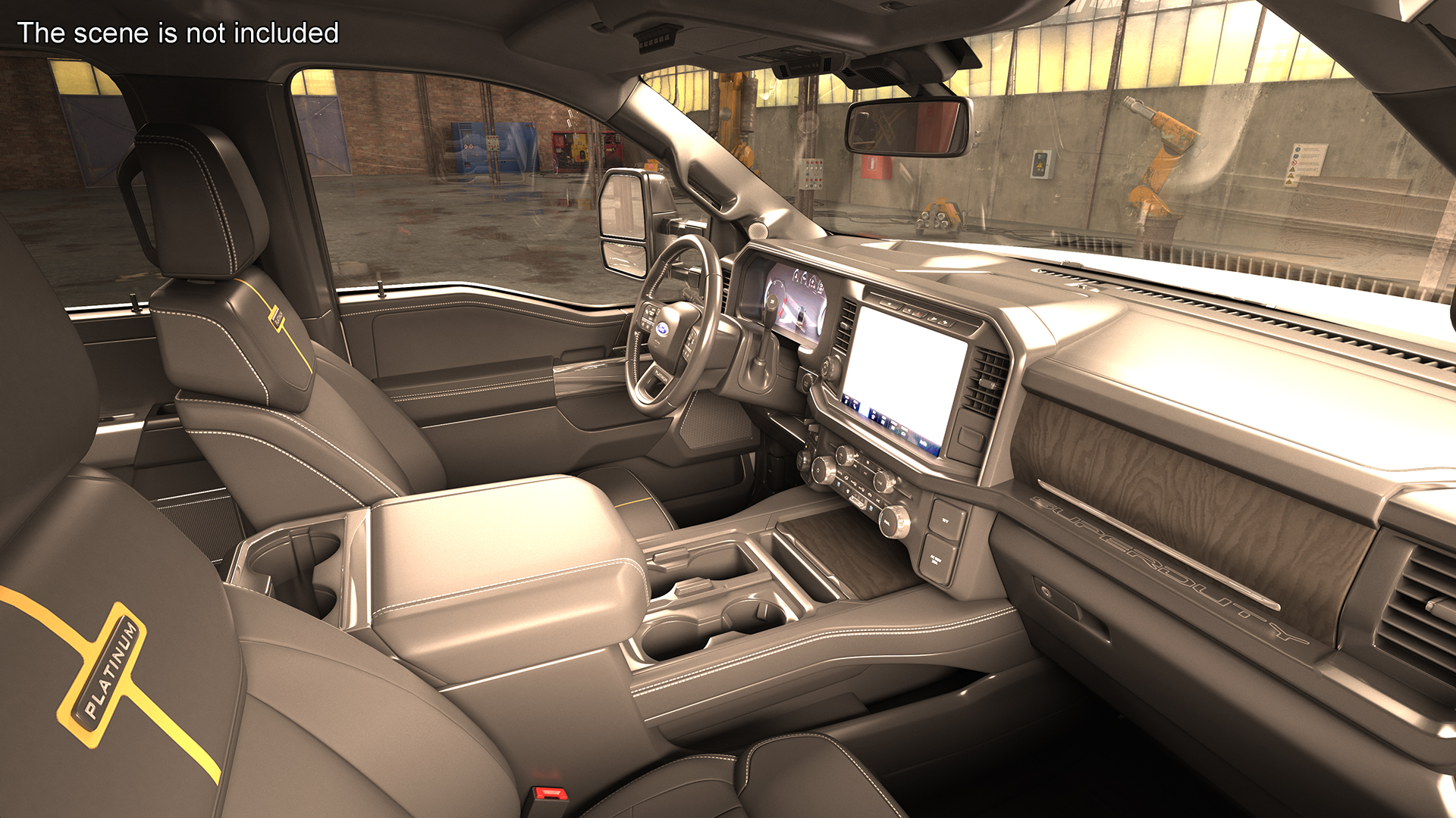 3D Ford Super Duty F550 Dump White 2023 Rigged model